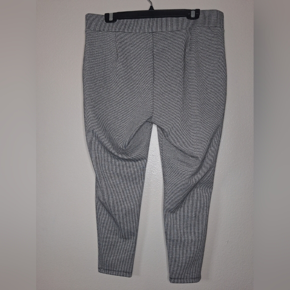 LOFT Black White Houndstooth Leggings Ponte Pants Pull-on Elastic Waist PXL Cop - Picture 7 of 15